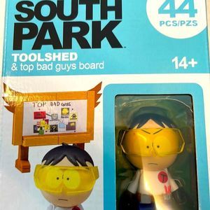 South Park - Stan/Toolshed + top bad guys Board, 44pc Construction Set